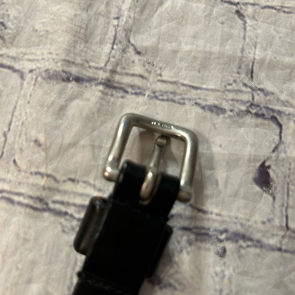 CALVIN KLEIN THIN BLACK ITALIAN SADDLE LEATHER WOMEN’S BELT SIZE LARGE - Picture 3 of 9